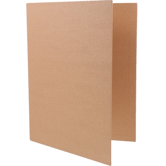 GOOHOCHY A4 4 Ring Binder Cover in Light Brown Kraft Paper for Home Use Thin and 9.5 x 11 inches