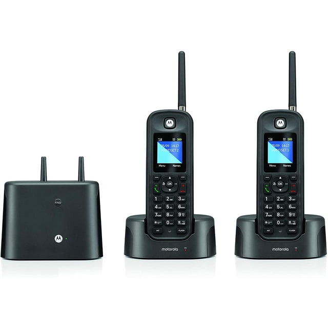 Teléfono inalámbrico Motorola O212 DECT 6.0 de largo alcance IP67 negro