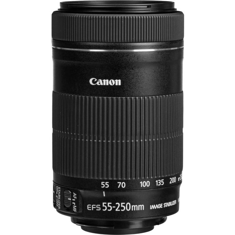 Canon EF-S 55-250mm f/4-5.6 IS STM Lens (8546B002) + Filter Kit + 