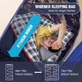 thumbnail image 2 of REDCAMP Cotton Flannel Sleeping Bag for Camping Backpacking, Adults Cold Weather Envelope Sleeping Bags with 2/3/4lbs Filling, 2 of 10