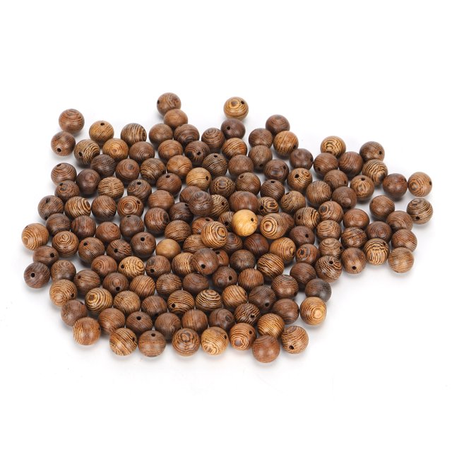 150pcs bola espaciador de madera agujero redondo dispersos con cuentas suministros DIY joyería decoración 10mm