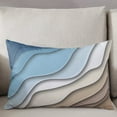 thumbnail image 3 of Navy Blue Brown Ombre Throw Pillow Covers, Modern Geometric Abstract Cream Soft Breathable Pillow Cases with Invisible Zipper for Sleeping, King Size Pillowcases for Couch Bed Sofa Chair 20x36 Inches, 3 of 6