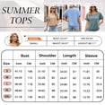 thumbnail image 3 of Blouses for Women Casual Short Sleeve Basic Tee Crewneck Dressy Tops Elastic Hem Summer T-Shirts, 3 of 8