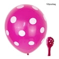 thumbnail image 1 of 100 Pcs Ballons à Pois Latex Légers Point de Vague Ballon Arrangement d'Atmosphère Colorée Accessoires Photo Bébé Rose Rouge/blanc à Pois, 1 of 8