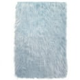 thumbnail image 3 of Phantoscope Deluxe Soft Faux Sheepskin Fur Series Decorative Indoor Area Rug 2 x 3 Feet Rectangle, Light Blue, 1 Pack, 3 of 4