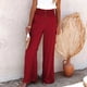 thumbnail image 1 of Pntutb Mujeres Casual Sólido Pantalones Cómodos Elásticos Cintura Alta Pierna Ancha Casual Loose Beach Pantalones Pntutb Pntutb-6820, 1 of 6