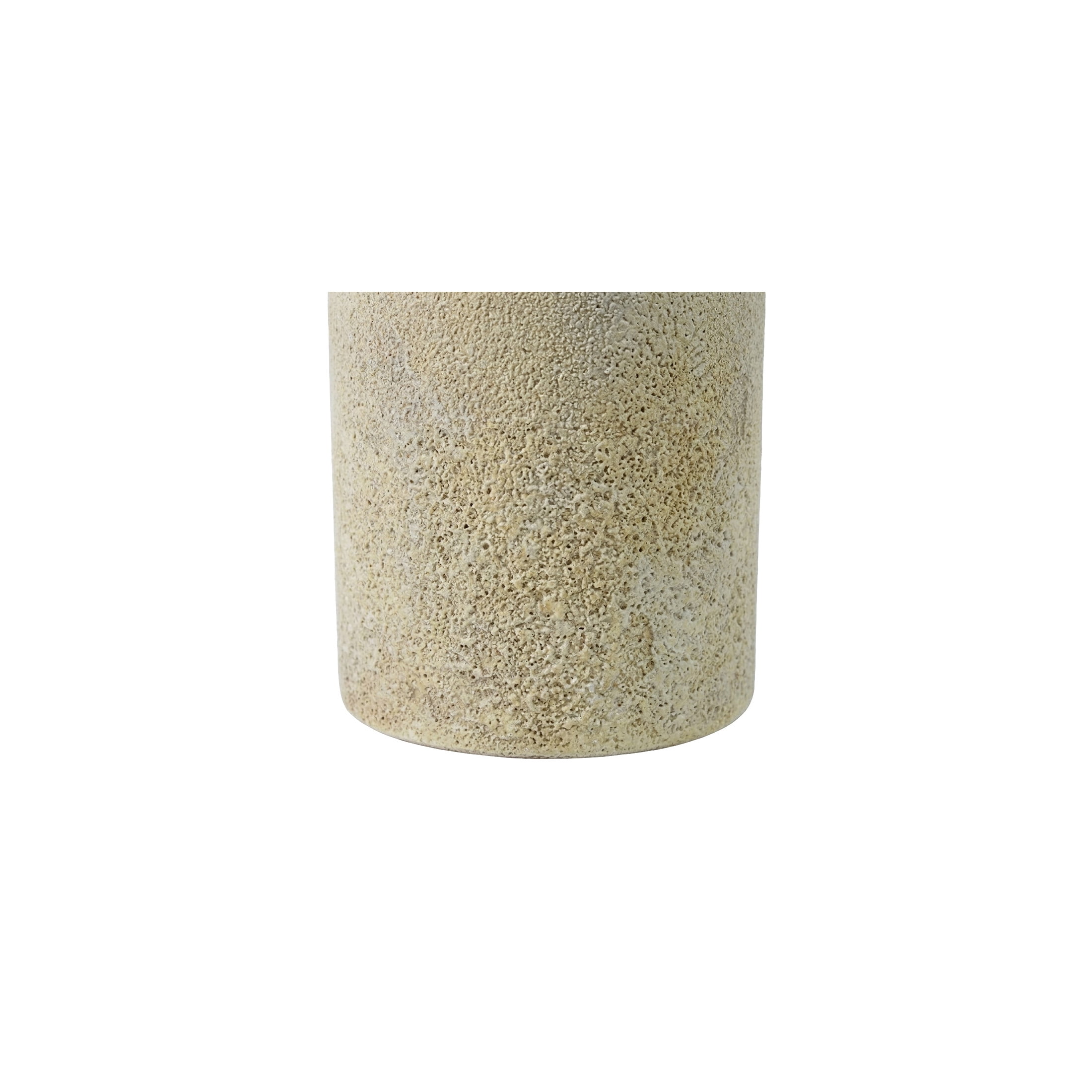 DecMode 9" Antique Style Washed Cream Ceramic Vase with Handles