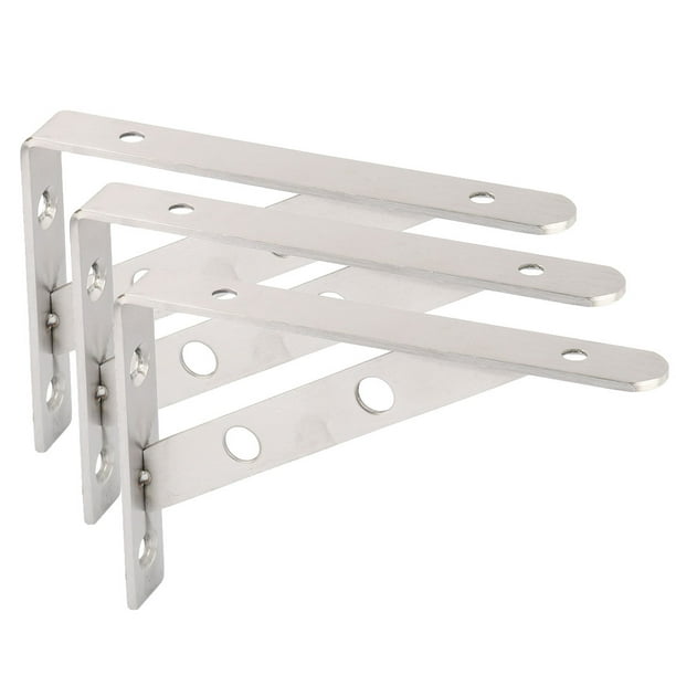 Metal L Shaped Hardware Wall Hanging Shelf Brackets Support 150mm x