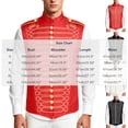 thumbnail image 5 of Men's Military Drummer Boy Vest Marching Band Jacket Sleeveless Hussar Waistcoat Nutcracker Ringmaster Cosplay Costume for Halloween Party Performance, 5 of 9