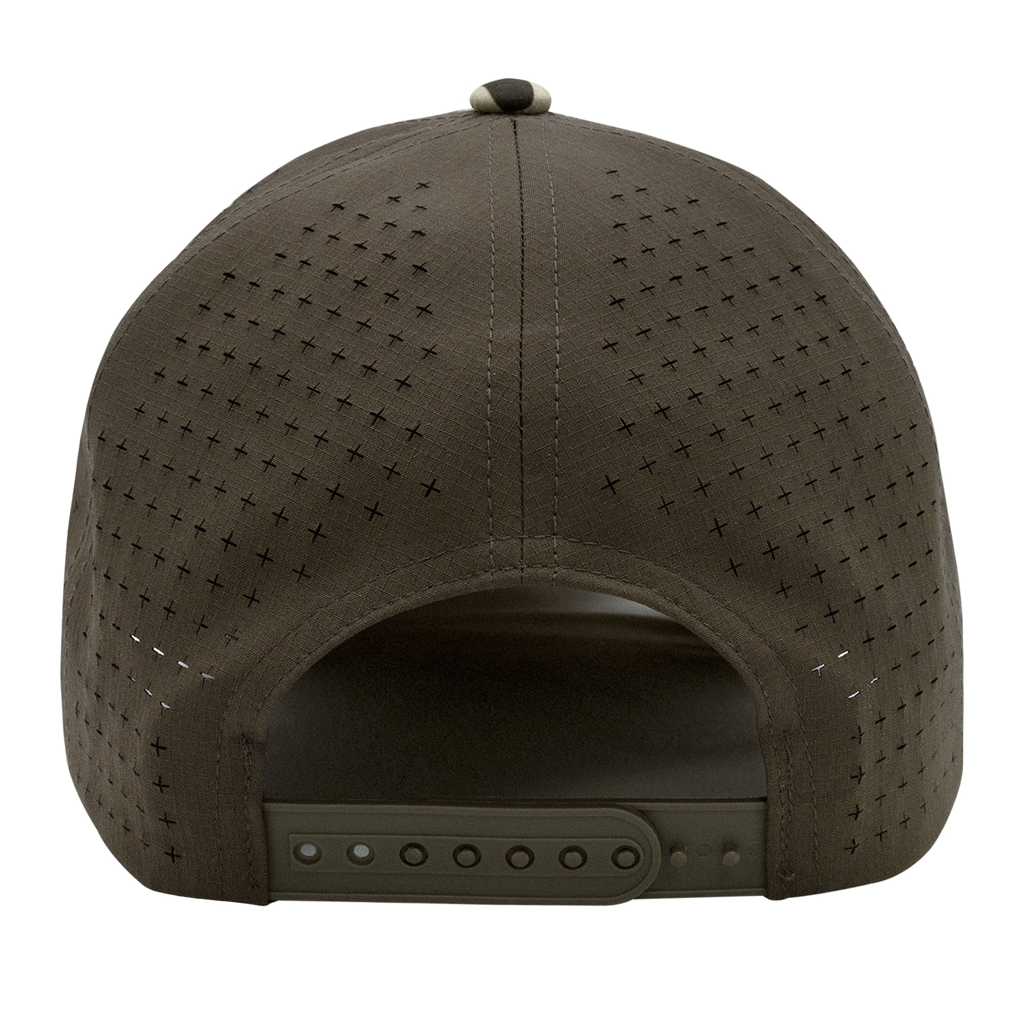 5 Panel Camo Ripstop Laser Cut Snap Back Curved Bill, OSFM