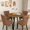 Green Velvet-Black Leg, variant on Kitchen Table and Chairs for 4, 35.43" Round Kitchen Table with 4 Velvet Upholstered Chairs, Modern Dining Room Furniture Set for Small Spaces, Apartment, Kitchen