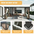 thumbnail image 5 of Mondawe 10 ft. x 12 ft. Outdoor Aluminum Frame Galvanized Steel Roof Wall Mounted Gazebo with Curtains and Netting, 5 of 7