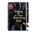 thumbnail image 5 of BAETEUY Weekly Planner 2024 Monthly Planner Flower Print Coil Design Planner Notebook for Home School Office, 5 of 8