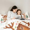 thumbnail image 5 of Manfei Cartoon Gingerbread House Bedding Comforter Set,Cute Christmas Reindeer Twin Comforter Sets,Cute Chic Xmas Tree Bedding Set For Kids Gitl,Ultra Soft Home Decor Reversible,2pcs, 5 of 8