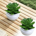 thumbnail image 6 of Mini Green Plant, Ongmies Green Artificial  In Plastic Pots Decor Aesthetics Home Decor Faux Plant Halloween for Women, Plastic Succulent Plant, 6 of 9