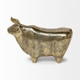 thumbnail image 2 of Gold Cast Aluminum Bull Sculpture, 2 of 5