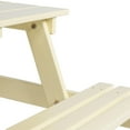 thumbnail image 6 of Shoreham 59" Modern Classic Outdoor Wood Picnic Table Benches with Umbrella Hole, Almond, 6 of 10
