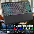 thumbnail image 6 of Touchpad Keyboard Case for Microsoft Surface Pro 12 Inch 2025, 3-Zone Backlight Detachable Wireless Trackpad Keyboard with PU Premium Folio Case for Surface Pro 1st Edition 12” 2025, 6 of 7