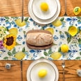 thumbnail image 5 of Sm:)e 72" x 13" Lemon Iris Summer Table Runner, 5 of 6
