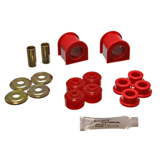 Energy Suspension 93-98 Jeep Grand Cherokee Complete Red Frt Sway Bar Bushing Set w/End Link Bushing