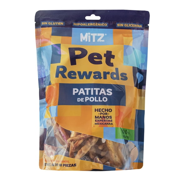 Premios para Perro MITZ Meals Patitas de Pollo Deshidratadas 10pz