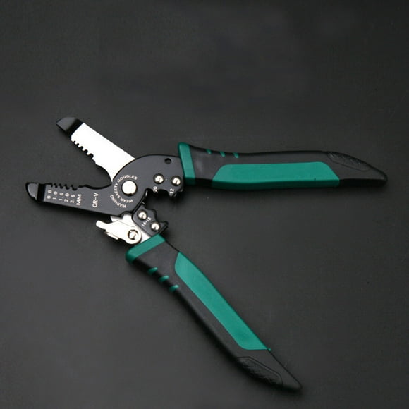 HEALEEP Pinza Para Pelar Y Cortar Cables Verde Con Nariz Para Y Seguro