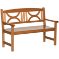 thumbnail image 1 of Outsunny 2-Seater Wooden Garden Bench for Yard, Lawn, Porch, Natural, 1 of 10