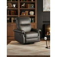 thumbnail image 4 of Studyset Manual Recliner Chair for Adults,PU Leather Swivel Rocker Recliner with Padded Armrests,Minimalist Style Single Sofa,Modern Upholstered Reclining Chair for Living Room or Nursery, 4 of 9