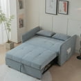 thumbnail image 2 of Linen Chenille 54" Pull Out Sofa, Gray, 2 of 9