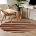 thumbnail image 4 of Western Barn Door Round Area Rug 4Ft Washable Circle Rugs for Bedroom Dining Room, Country Farmhouses Wooden Grain Brown Non-Slip Carpet Floor Mats Indoor Outdoor Carpet Runner Aesthetic Home Decor, 4 of 8