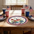 thumbnail image 6 of OAVQHLG3B American Flag Vases Flowers 4th of July Round Placemats Set of 4, 14 Inch Patriotic Memorial Day Round Table Mats for Dining Decoration, 6 of 6