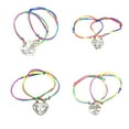 thumbnail image 3 of Yesbay Women Girl Letter Carved Heart BFF Best Friend Matching Bracelet Gift-#1, 3 of 6