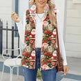 thumbnail image 2 of Wutalume Women's Christmas Printed Fashionable And Warm Fleece Cardigan Vest, Cozy and Festive Layering Piece for Holiday Outfits and Cold Days,Red XL, 2 of 6