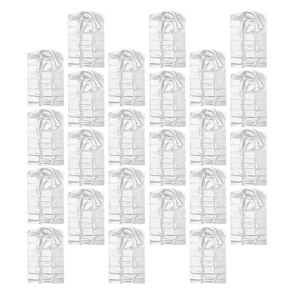 CATIEBYE Kids Garment Bags 30 Pcs Transparent Plastic Clothes Dust Covers for Closet Storage and Organization