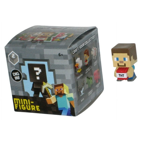 Minecraft End Stone Series 2 (2014) Mattel Steve? With TNT 1-Inch Mini Figure