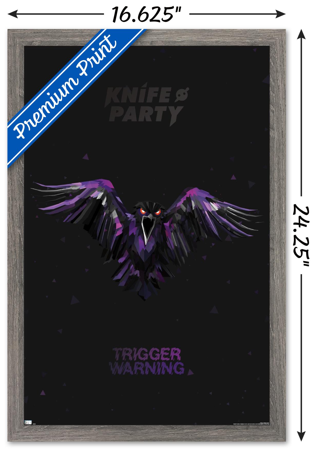 Knife Party - Crow Wall Poster, 14.725" x 22.375", Framed