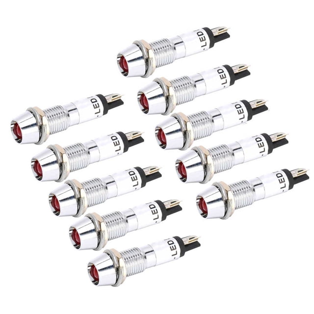 Lámpara de señal, 10 piezas DC 24 V Indicador Lámpara de señal Indicador de luz de señal Eficiencia óptima