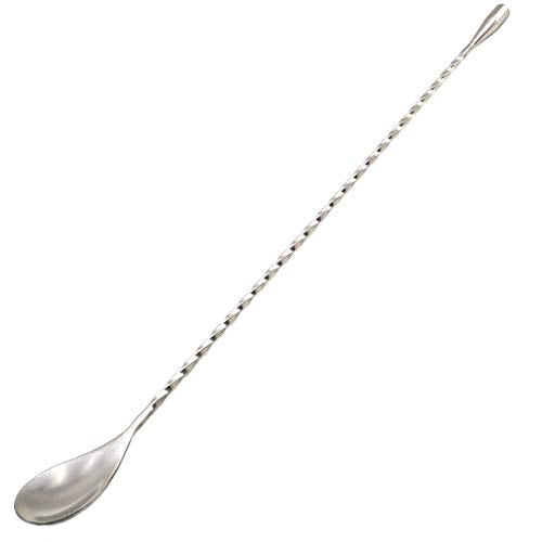 GFDesign 15.7? Extra Long Cocktail Mixing Spoon Set Food-Grade 18/8 Stainless Steel Stirrer Spiral Pattern Bar Cocktail Shaker Spoon for Ice Cream Smoothies Malts Milkshakes Juice Coffee Tea Drink