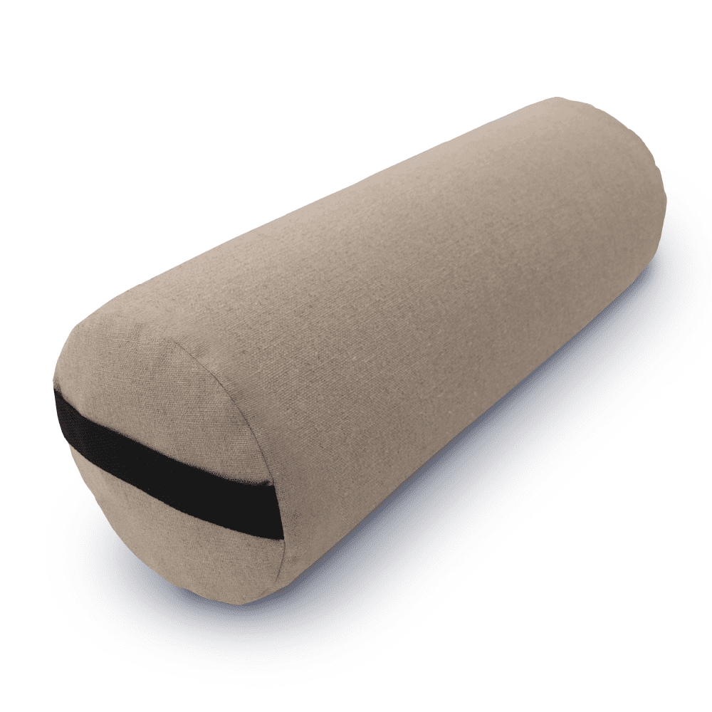 Made in The USA with Eco Friendly Materials Natural Cotton Bean Products Yoga Bolster Studio Grade Round Support Cushion That Elevates Your Practice & Lasts Longer Hemp or Vinyl Cover 