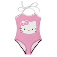 thumbnail image 3 of Hello Kitty Girls One Piece Swimsuits Hawaiian Summer Swimwear Beach Bathing Suit Outfits, 3 of 6