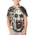 thumbnail image 1 of Terrifier T-Shirts pour Enfants Unisexe Hauts Décontractés T-Shirts Graphiques à Imprimé 3D T-Shirts à Manches Courtes pour Garçons Filles 110 cm, 1 of 8