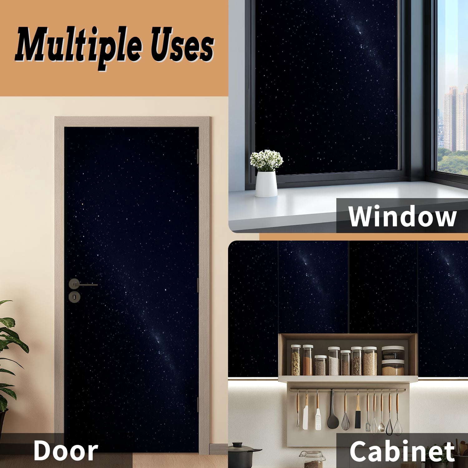 Self Adhesive Vinyl Refrigerator Wrap Set Very sky Door Mural Removable Fridge Sticker Peel and Stick&nbsp;Full Door Cover Decal Kitchen Bar Decor
