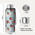 thumbnail image 7 of 20 Oz Blue Strawberry Plants Fruit Coffee Tumbler Double Wall Insulated Stainless Steel Water Bottle | Metal Reusable Thermoses Flask with Cup Cap | Leak & Sweat Proof with Anti-Dust Lid, 7 of 7