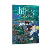 Kiki's Delivery Service Anime Poster Japanese Art Poster Canvas Painting Decor Wall Print Photo Gifts Home Modern Decorative Posters 16x24inch(40x60cm)