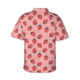 thumbnail image 3 of Haiem Strawberries Printed Hawaiian Shirt for Men - Men’s Casual Beach Summer Shirts - Stretch Fabric with Modern Fit-X-Large, 3 of 9
