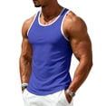 thumbnail image 3 of Mfakffe Mens Tank Top Casual Sport Fitness Sleeveless Comfy Vest Stretch Quick Dry Vintage Tank Top, 3 of 4