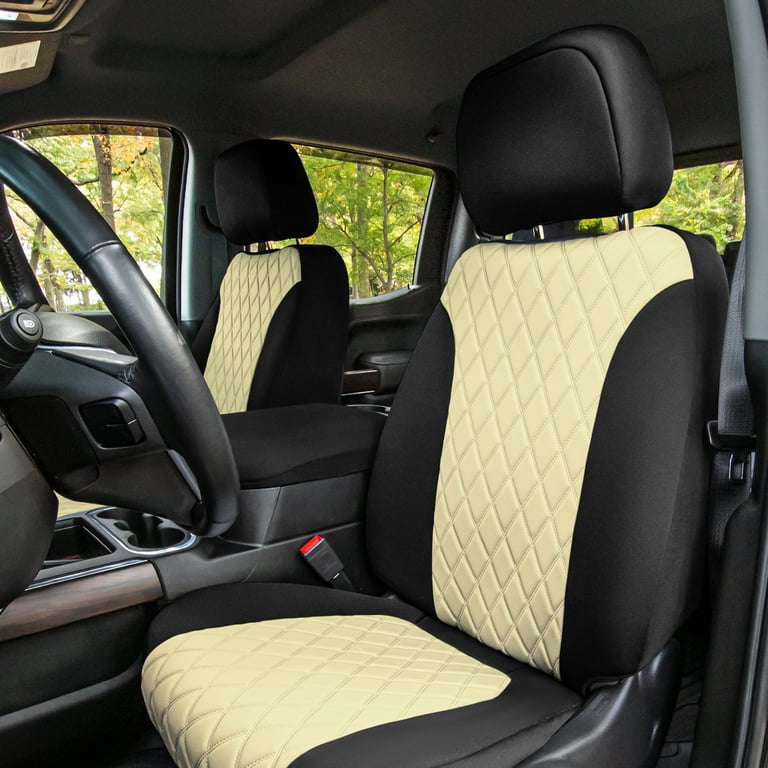 For 2019 2023 Chevrolet Silverado 1500 2500HD 3500HD RST LTZ HIGH COUNTRY FH Group Neoprene Custom Fit Truck Car Seat Covers Full Set Beige