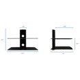 MountIt! Floating Wall Mounted Shelf 44 lbs Weight Capacity 2 Shelves Tinted Tempered Glass