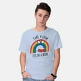 thumbnail image 2 of TeeFury Men's Graphic T-shirt Rainbow Reader - Book | Reading | Powder Blue | Medium, 2 of 6