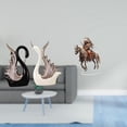 thumbnail image 2 of Elegantes figuras de caballero cisne, colección de esculturas de cerámica y acrílico para escritorio, estante, aniversario, chimenea, mesa, centro de, 2 of 8